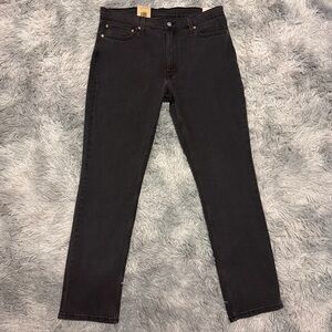 Levis 511 Jeans Mens 38x32 Black Slim Stretch Dark Wash Denim New